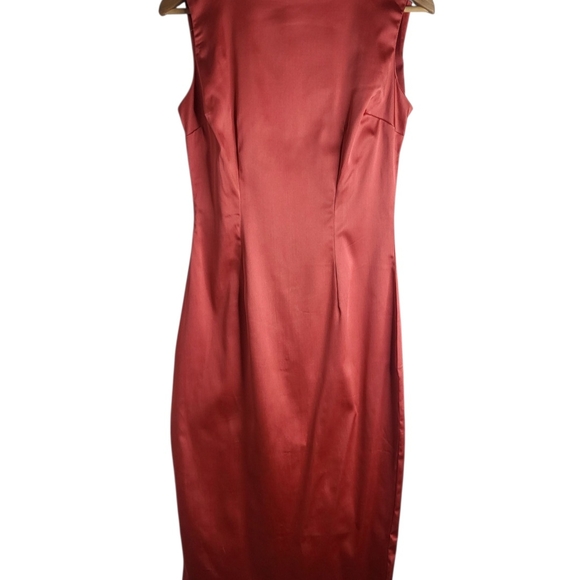 Bettie Page Elegant Red Sleeveless Dress - Picture 1 of 6